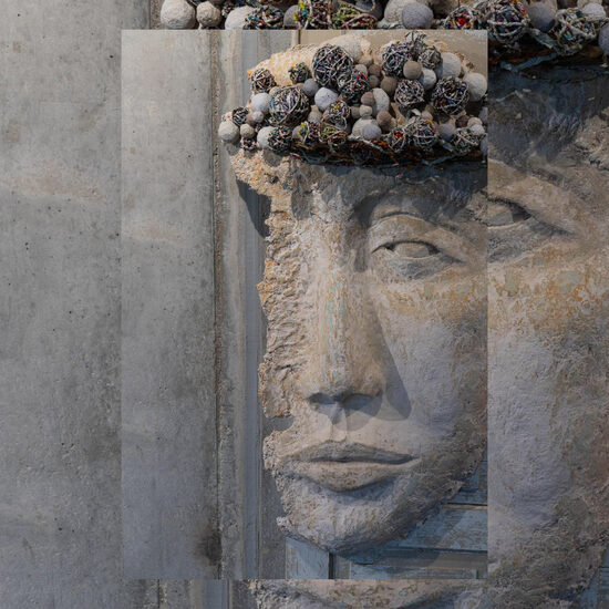 Recycled Paper Art - Face Sculpture